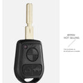 KEYYOU 3 Button Uncut Blade Car Key Replacement Remote Key Case Shell for BMW E31 E32 E34 E36 E38 E39 E46 Z3 Fob Uncut key case