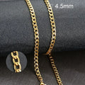 Vnox Men's Cuban Link Chain Necklace Stainless Steel Black Gold Color Male Choker colar Jewelry Gifts for - Visuel 14 | SAMAG