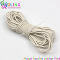 OlingArt 2mm 5M/Lot Craft Color Round Genuine Leather Cord Golden Silver DIY Necklace Bracelet Earrings Choker Jewelry Making
