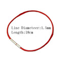 1.5/2/3mm Black Red Bracelet Stainless Steel Clasp For Women Man Couple Leather String Homme Hand Thread Male Jewelry Trending