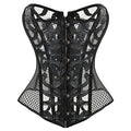 X New Steampunk Steel Boned Lace up Back Sexy Body Bustier Overbust Corset Women Waist Cincher Corsets Black Plus Size S-6XL