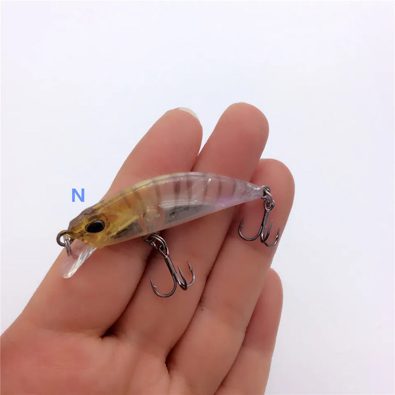 Tsurinoya 4PC 50mm 5g Sinking Minnow Artificial Bait for Trout Bass Fishing Wobbler Laser Hard Long Cast Fishing Lure DW63