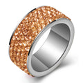 High Quality New arrival Fashion gift Charm Party New arrival rhinestone wedding jewelry Stainless Steel CZ Crystal Rings