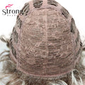 StrongBeauty Short Wig Soft Tousled Curls Blonde Highlights Full Synthetic Wigs COLOUR CHOICES