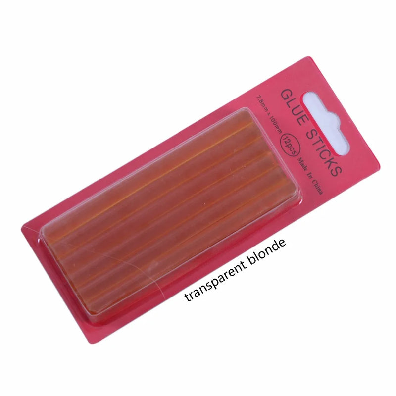 12pcs/lot  0.7*10 cm Hot Melt Glue Sticks Keratin Fusion Gun bond Glue Sticks Soft Keratin for Hair Extensions DIY tools