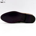 cie Round Toe Pure Genuine Leather Bespoke Blake Stitch Handmade Patina Brown Tassels Slip-on Men's Shoe Casual Boat loafer 159