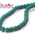 OlingArt Rubber Glass Beads High 6MM Quality 100PCS/Lot Candy Color Neon Matte Loose Handmade DIY Jewelry Making Bracelet