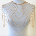 FREE SHIPPING STYLE A36 Gold Colour CHAIN DOUBLE SHOULDERS CHAIN JEWELRY 3 COLORS