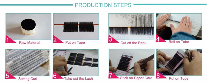 All Size 10 Trays Wholesale Volume Lashes Extension 3D Mink False Eyelashes Individual Eyelash Beauty Brand Factory Supplies