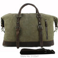 Vintage military Canvas Leather men travel bags Carry on Luggage bags Men Duffel bags travel tote large weekend Bag Overnight