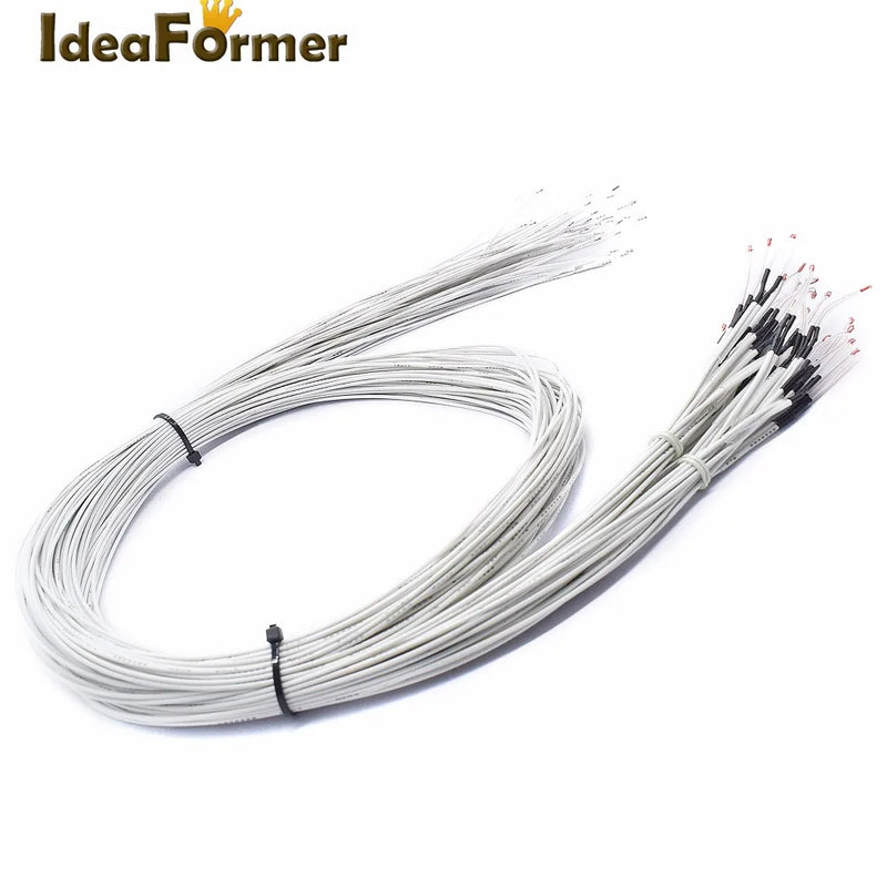 5pcs 100K ohm NTC 3950 Thermistors Sensors with Cable 3D Printers Parts for Reprap Mend Part High Temperature Accessories