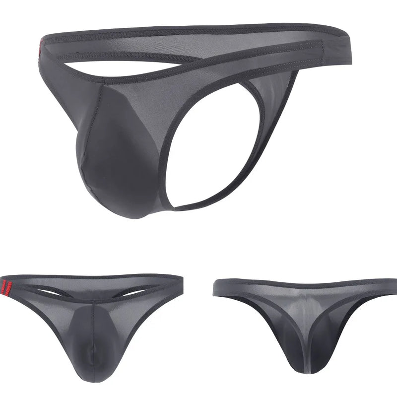 5pcs Men's G-string Thong Sexy Underwear Male Transparent Panties Men's Briefs Underpant Boy Bikini Briefs Sexy Underwear E-044
