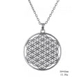 My Shape Flower of Life Mandala Necklace for Women Pendant Sacred Geometry Aesthetic Choker Fashion Jewelry Gifts Link Chain