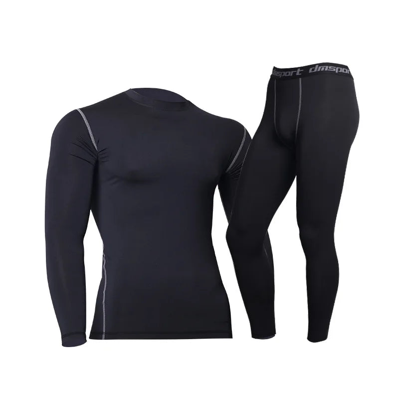 Hot-Dry Thermal Underwear Sets Men Winter Compression Thermo Underwear Men's Lucky John Cueca Long Tights Men's Long Johns Suit
