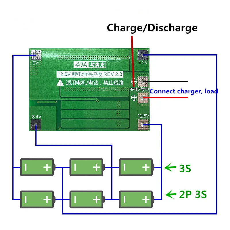 1S/2S/3S/4S/5S Li-ion 18650 Lithium Battery Charger Lipo Cell Module PCB BMS Protection Board For Drill Motor with Balance
