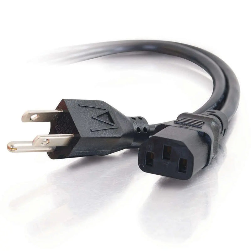1.5m 5FT 3 Pin 18 AWG 60C 250V US Plug Universal Power Cord Cable For NEMA 5-15P To IEC320C13 Black PWC75A150US
