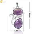 Natural Stone Pendant Cute Cat Pendants Suspension for Girl Amethyst Tiger Eye Green Aventurine Pink Crystal Cat Jewelry F072