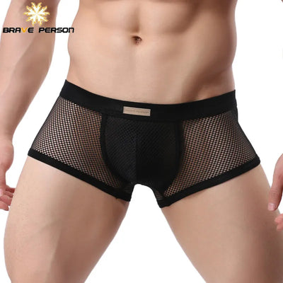 BRAVE PERSON Underwear Men's Boxers Breathable Mesh | SAMAG