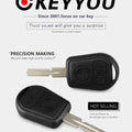 KEYYOU 3 Button Uncut Blade Car Key Replacement Remote Key Case Shell for BMW E31 E32 E34 E36 E38 E39 E46 Z3 Fob Uncut key case
