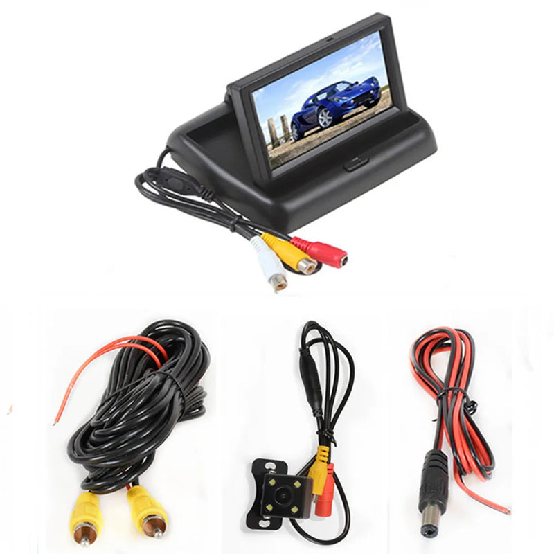 4.3 inch TFT LCD screen Car Monitor Rearview Reverse Parking Monitor with 2-channel Video Input,Camera optional