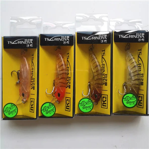 Tsurinoya 4PC 50mm 5g Sinking Minnow Artificial Bait for Trout Bass Fishing Wobbler Laser Hard Long Cast Fishing Lure DW63