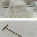 50pcs Tpins Long 32mm Silver T Shape Needles Pin For Wigs Hair Weaving Tools Salon Styling Tools Mannequin Head Wig Stand