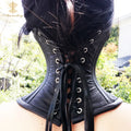 Double Steel Bonings Genuine Cowhide Leather Neck Corset For Sale