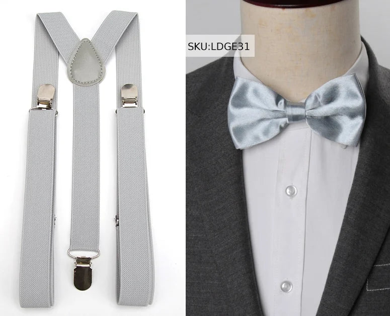 Suspenders Bow Tie Set Men Fashion Suspensorio for Man | SAMAG