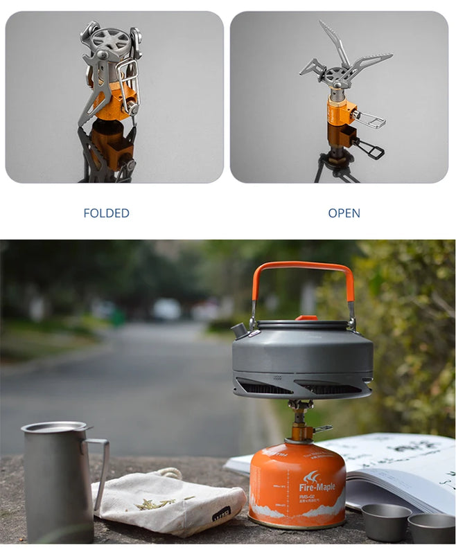 Fire Maple Ultralight Titanium Rocket Stove 2600W Portable Backpacking Burner Outdoor Hiking Cooking FMS-300T Mini Gas Burner