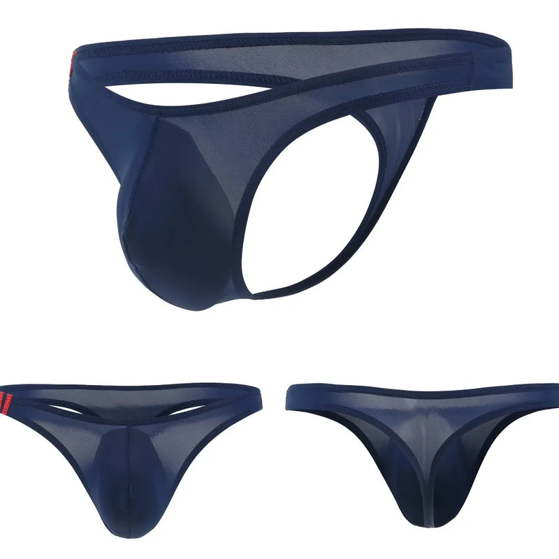 5pcs Men's G-string Thong Sexy Underwear Male Transparent Panties Men's Briefs Underpant Boy Bikini Briefs Sexy Underwear E-044