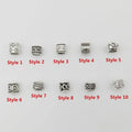 10pcs/pack Antique Silver different 10 styles hair braid dread dreadlock beads rings tube approx 5.9-6.4mm inner hole jewelry
