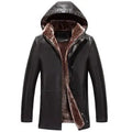 2026 Winter New Fur One Coats Men's Business Leisure Leather Jacket Thick Men Fur Clothing Sheepskin Hooded Jackets Detachable