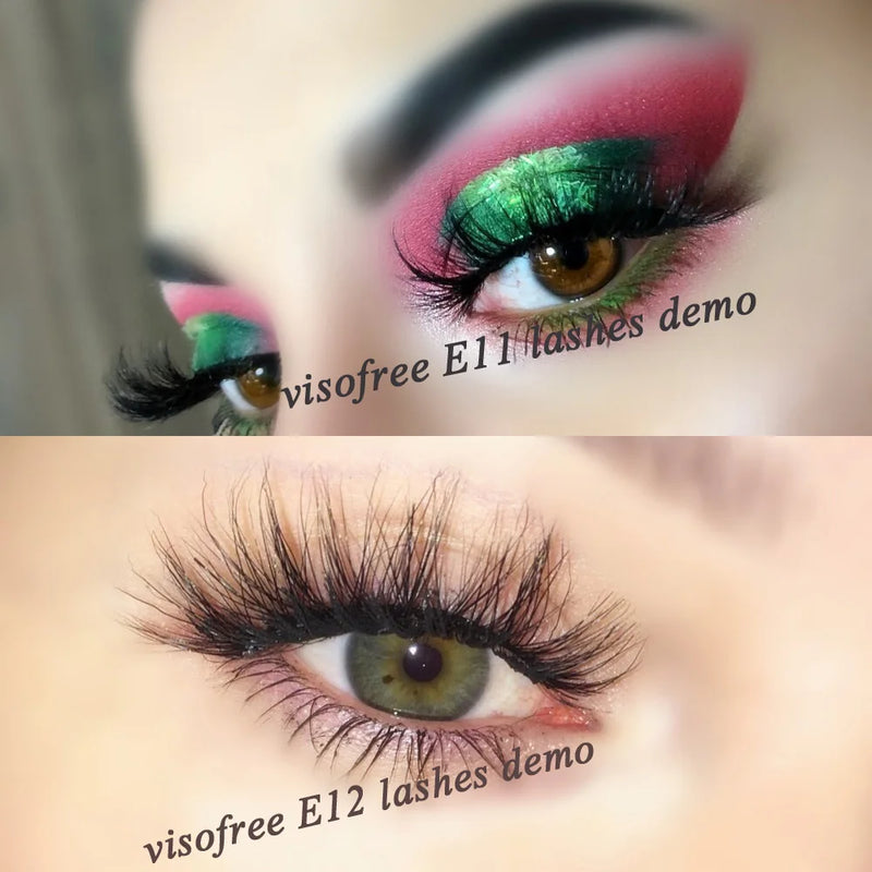 Visofree Mink Lashes 3D Mink Eyelashes 100% Cruelty free Lashes Handmade Reusable Natural Eyelashes Popular False Lashes Makeup