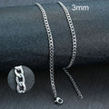 Vnox Men's Cuban Link Chain Necklace Stainless Steel Black Gold Color Male Choker colar Jewelry Gifts for Him