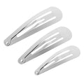 1 Pack 50pcs Silver Tone Snap Hair Clips Craft Bow Headwear Decoration DIY 4/5/6cm Hot