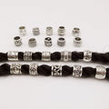 10pcs/pack Antique Silver different 10 styles hair braid dread dreadlock beads rings tube approx 5.9-6.4mm inner hole jewelry