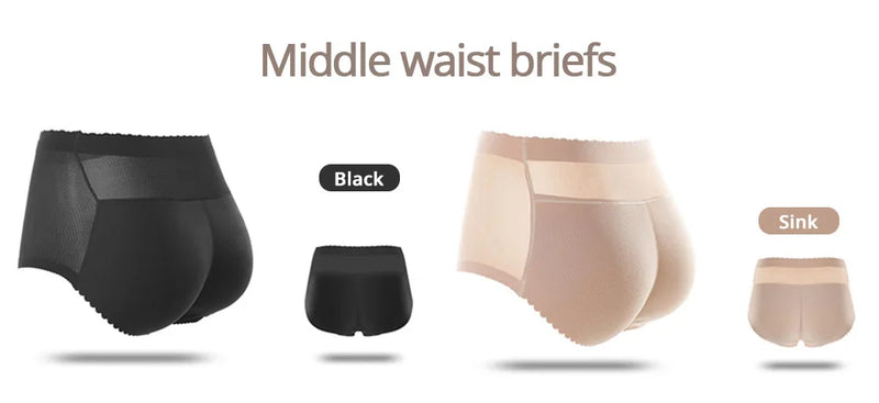 S-XL lady low Waist Sexy Padding Panties Bum Padded Butt lifter Enhancer Hip Push Up Panties Underwear Seamless Panties Buttocks