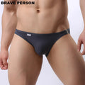 Brave Person Brand New Men's Briefs Sexy Fashion Underwear Bikini Side Metal Buckle Underwear Men Briefs High Quality B1146