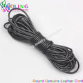OlingArt 2mm 5M/Lot Craft Color Round Genuine Leather Cord Golden Silver DIY Necklace Bracelet Earrings Choker Jewelry Making