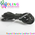 OlingArt 2mm 5M/Lot Craft Color Round Genuine Leather Cord Golden Silver DIY Necklace Bracelet Earrings Choker Jewelry Making