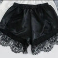 Silk Lace Shorts Women Underwear Safety Short Pants Summer Sexy Thin Loose Knicker Panties Under Skirt Shorts Boxer Brief Shorty