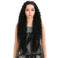 Magic Synthetic Lace Wig Wave Wigs Omber Blonde Wig High Temperature Fiber Curly Hair Wigs For Women Cosplay Lace Front Wig