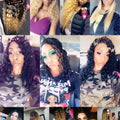 Magic Synthetic Lace Wig Wave Wigs Omber Blonde Wig High Temperature Fiber Curly Hair Wigs For Women Cosplay Lace Front Wig