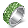High Quality New arrival Fashion gift Charm Party New arrival rhinestone wedding jewelry Stainless Steel CZ Crystal Rings