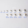 Solid 925 Sterling Silver Beads Seamless Round Spacer Loose Ball, Jewelry DIY Findings