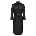 Chinese Men's Navy Blue Satin Robe With Belt Kimono Bathrobe Gown Nightgown Sleepwear Home Leisure Pajamas S M L XL XXL 20701