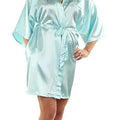 New Black Chinese Women's Faux Silk Robe Bath Gown Hot Sale Kimono Yukata Bathrobe Solid Color Sleepwear S M L XL XXL NB032