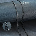 Vnox Men's Cuban Link Chain Necklace Stainless Steel Black Gold Color Male Choker colar Jewelry Gifts for Him