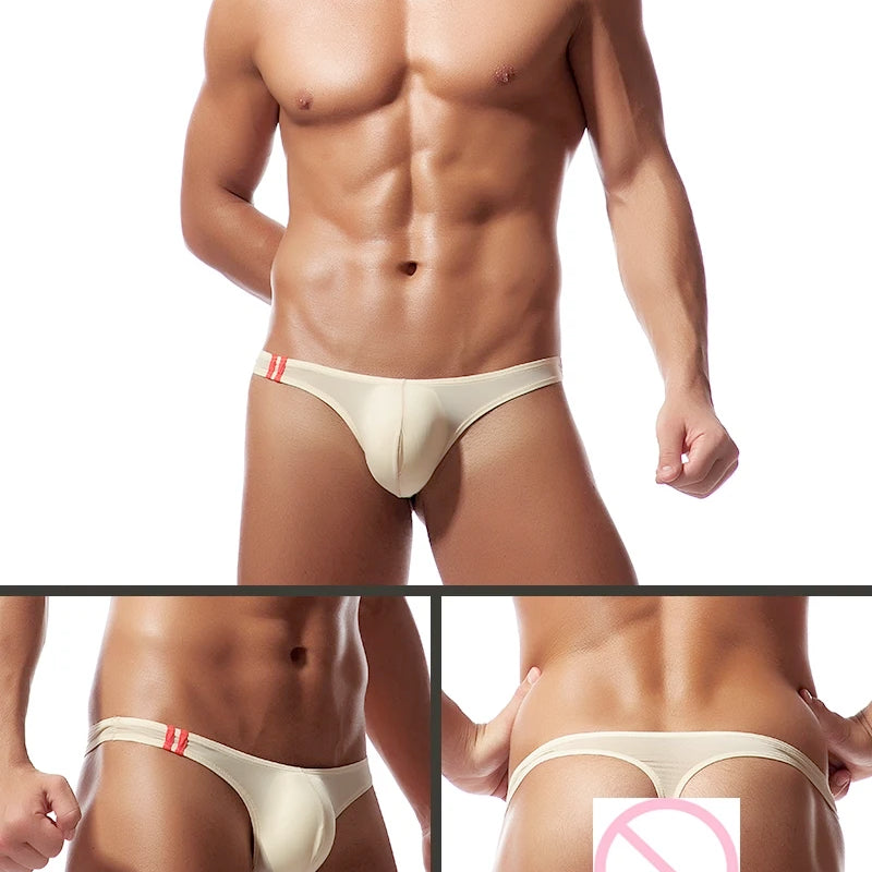 5pcs Men's G-string Thong Sexy Underwear Male Transparent Panties Men's Briefs Underpant Boy Bikini Briefs Sexy Underwear E-044