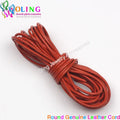 OlingArt 2mm 5M/Lot Craft Color Round Genuine Leather Cord Golden Silver DIY Necklace Bracelet Earrings Choker Jewelry Making